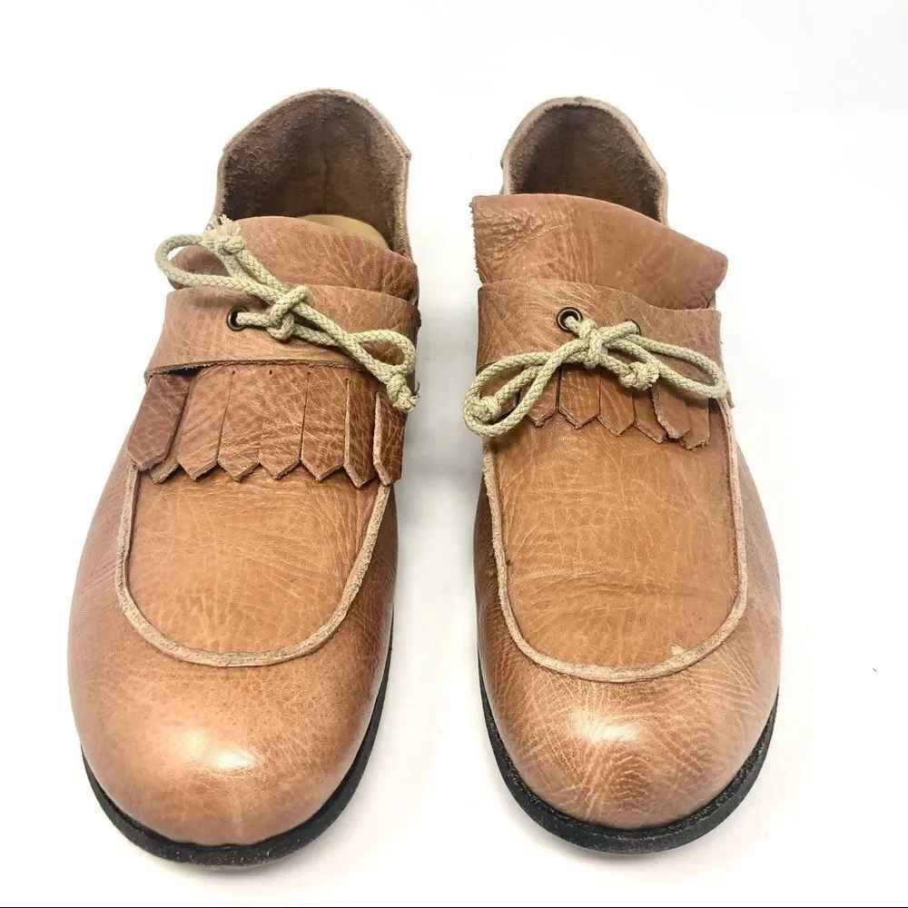 𝅺BIBLIOTEK (Fuso Orario) Italian Leather Shoes 39.5 - Picture 4 of 16